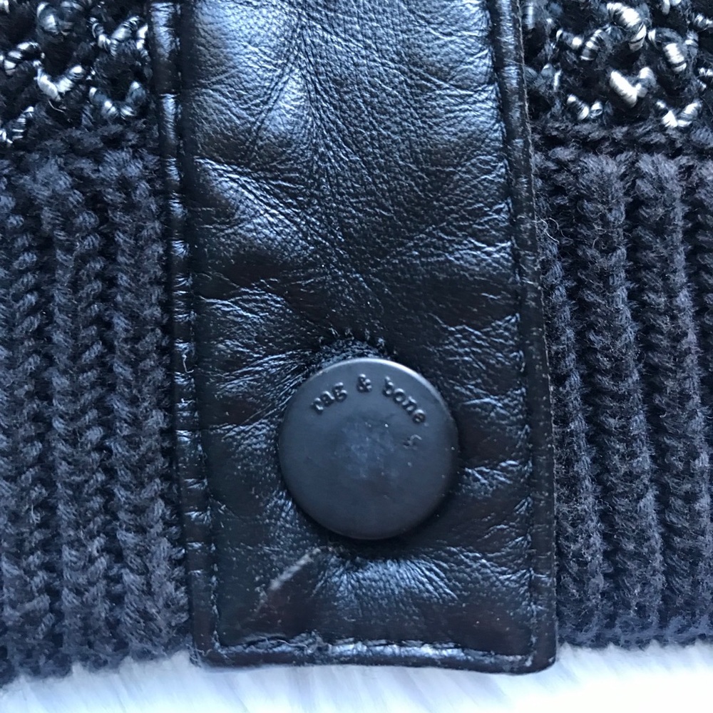 Rag & Bone Lamb Leather Knit Jacket - Picture 6 of 7